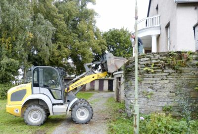 Sanierungsarbeiten an der Terrasse Rittergut Kleingera 2021